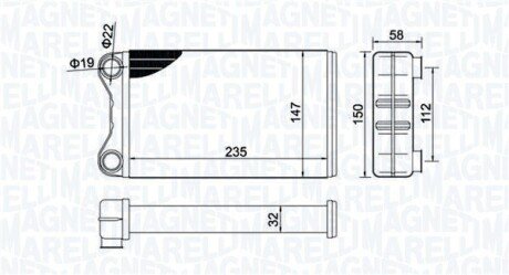 Радіатор нагрівача MAGNETI MARELLI 350218424000