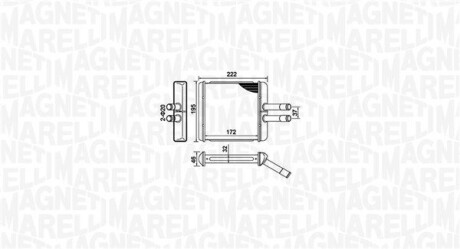 Радіатор пічки MAGNETI MARELLI 350218429000