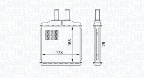 Радиатор нагревателя MAGNETI MARELLI 350218432000