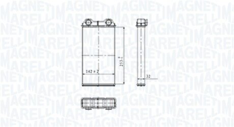 Радіатор нагрівача MAGNETI MARELLI 350218439000