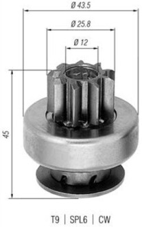 Шестерня, стартер (кор.код. AMB0237) MAGNETI MARELLI 940113020237 (фото 1)