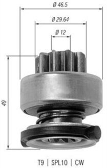 Бендикс стартера MAGNETI MARELLI 940113020334 (фото 1)