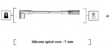 Комплект проводов зажигания (выр-во кор.. MSK610) MAGNETI MARELLI 941095720610 (фото 1)