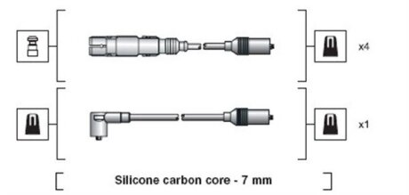 Комплект ізольованих проводів для свічок запалення MAGNETI MARELLI 941318111270