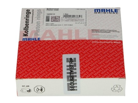 Кільця поршневі OPEL 79,00 1,6 16V Z16XEP (Mahle) MAHLE / KNECHT 012 21 N0