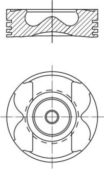 Поршень з кільцями RENAULT/NISSAN/OPEL/MB 80,00 R9M 1,6TDI 11- (MAHLE) MAHLE / KNECHT 021 PI 00125 000