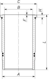 Гільза циліндра MAHLE / KNECHT 037 LW 00100 001 (фото 1)