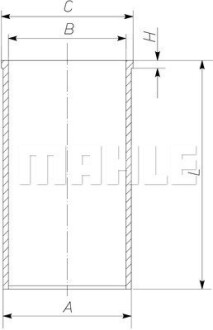 Гільза циліндра MAHLE / KNECHT 227 WT 39 00 (фото 1)