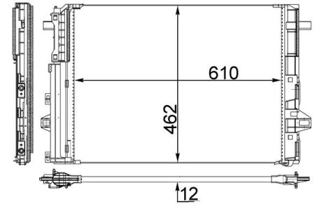 Конденсер кондиционера MAHLE / KNECHT AC 446 000S