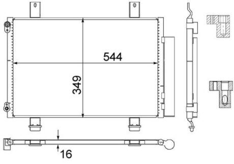 Радіатор кондиціонера MAHLE / KNECHT AC 456 000S