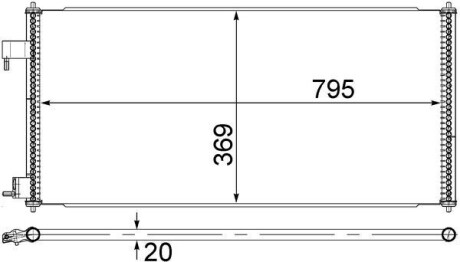 Радіатор кондиціонера MAHLE / KNECHT AC 689 000S