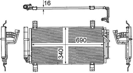 Радіатор кондиціонера MAHLE / KNECHT AC 714 000S (фото 1)