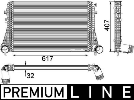 Інтеркулєр MAHLE / KNECHT CI 208 000P