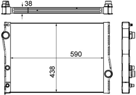 Радіатор системи охолодження MAHLE / KNECHT CR 1049 000S