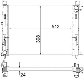 Радіатор охолодження MAHLE / KNECHT CR 2166 001S