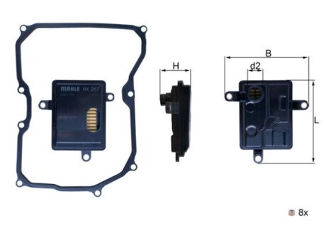 Фильтр гидравлический MAHLE / KNECHT HX 267D