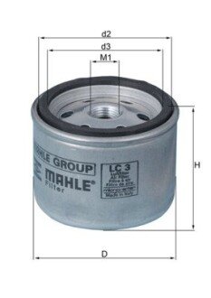 Повітряний фільтр MAHLE / KNECHT LC 3