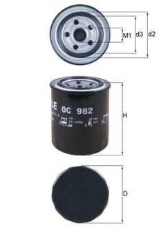 Фільтр масляний MAHLE / KNECHT OC982 (фото 1)