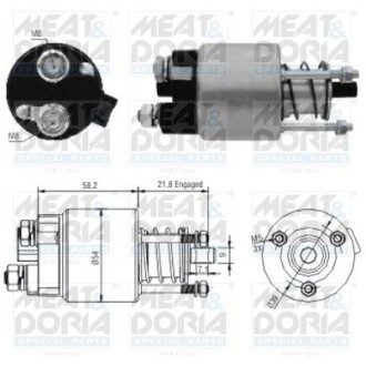 Соленоїд стартера MEAT&DORIA 46102