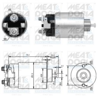 Соленоїд стартера MEAT&DORIA 46178