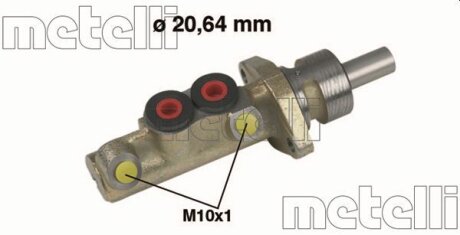 Цилиндр гидравлический тормозной Metelli 05-0156