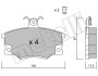 Комплект тормозных колодок (дисковых).) Metelli 22-0030-1 (фото 1)