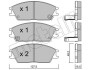 Комплект гальмівних колодок (дискових) Metelli 22-0081-1 (фото 2)