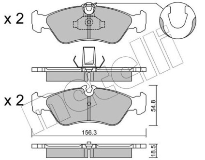 Комплект тормозных колодок (дисковых).) Metelli 22-0311-1