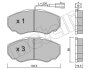 Комплект гальмівних колодок (дискових) Metelli 22-0325-0 (фото 1)