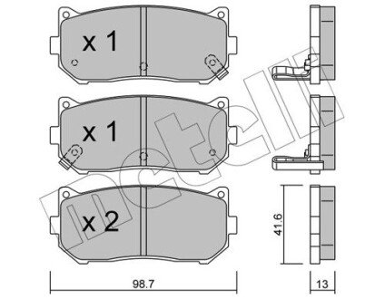 Комплект тормозных колодок (дисковых).) Metelli 22-0372-0