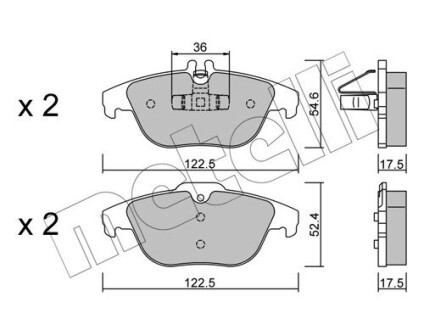 Комплект тормозных колодок (дисковых).) Metelli 22-0666-0