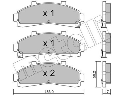 Комплект тормозных колодок (дисковых).) Metelli 22-0683-0