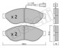 Комплект тормозных колодок (дисковых).) Metelli 22-0708-1 (фото 1)