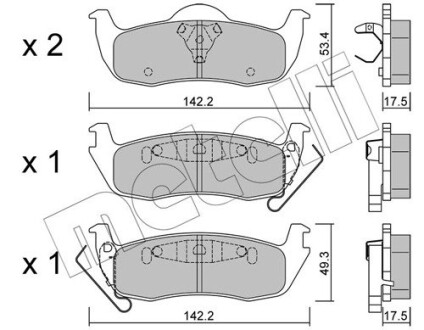 Комплект тормозных колодок (дисковых).) Metelli 22-0720-0