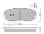 Комплект гальмівних колодок (дискових) Metelli 22-0766-0 (фото 1)