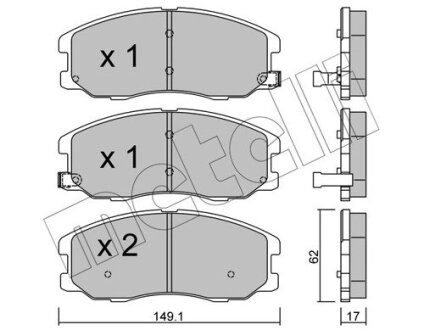 Комплект тормозных колодок (дисковых).) Metelli 22-0778-0