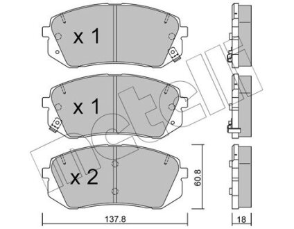 Комплект тормозных колодок (дисковых).) Metelli 22-0783-1 (фото 1)