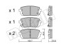 Комплект гальмівних колодок (дискових) Metelli 22-0784-0 (фото 1)