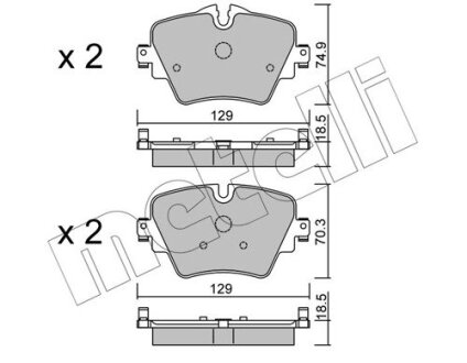 Комплект тормозных колодок (дисковых).) Metelli 22-1037-0