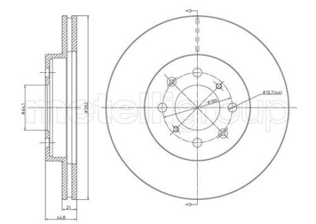 Диск гальмівний Metelli 23-0344C