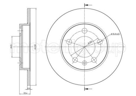 Диск тормозной Metelli 23-0742C