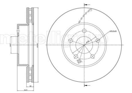 Диск тормозной Metelli 23-0935C