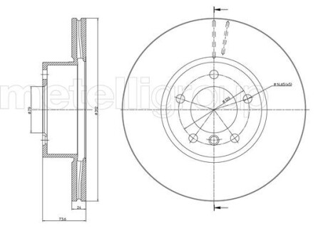 Диск тормозной Metelli 23-0986C