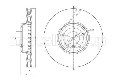 Диск тормозной Metelli 23-1327C