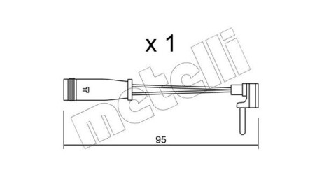 Датчик зносу гальмівних колодок Metelli SU.129 (фото 1)