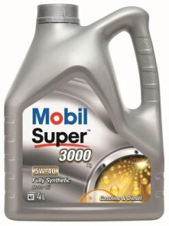 Олива моторна Super 3000 X1 5W-40 (Каністра 4л) MOBIL 150013