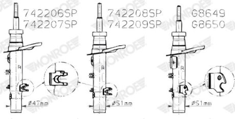 Амортизатор підвіски MONROE 742207SP