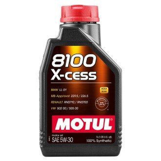 Олива моторна 8100 X-cess 5W-30 1 л (108944/368101) MOTUL 110010