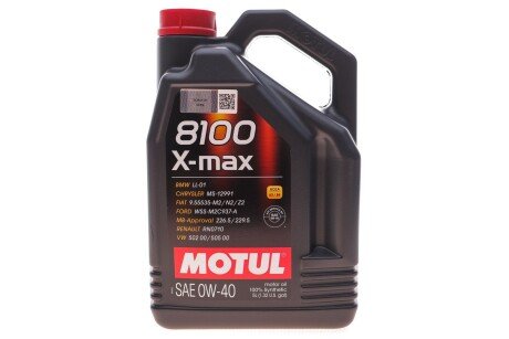 Масло моторное 8100 X-Max 0W-40 (5 л) MOTUL 348206