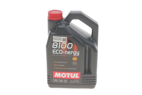 Олива /8100 Eco-nergy 5W30 (4L) MOTUL 812307 (фото 1)